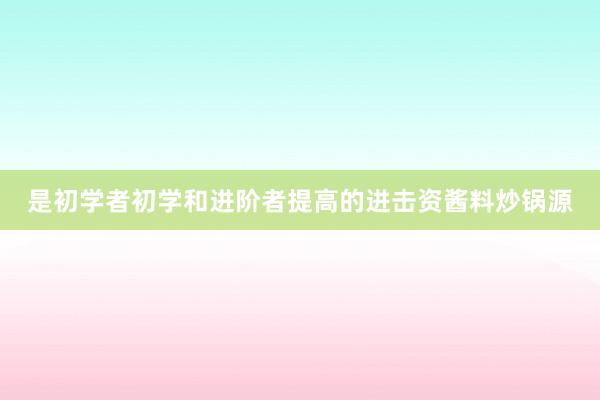是初学者初学和进阶者提高的进击资酱料炒锅源